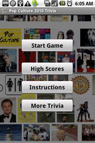 2010 Pop Culture Trivia Android Brain & Puzzle