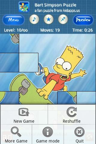 Bart Simpson  – kids puzz! Android Brain & Puzzle