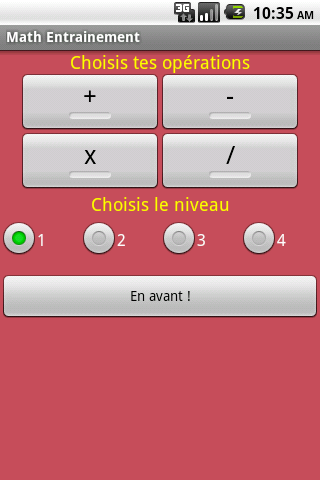 Math entrainement Android Brain & Puzzle