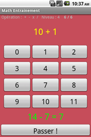 Math entrainement Android Brain & Puzzle