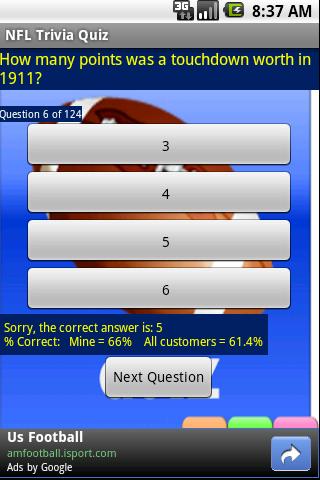 NFL Trivia Quiz Android Brain & Puzzle