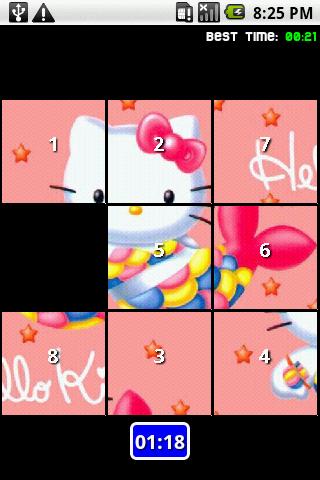 Hello Kitty Slide Puzzle Android Brain & Puzzle
