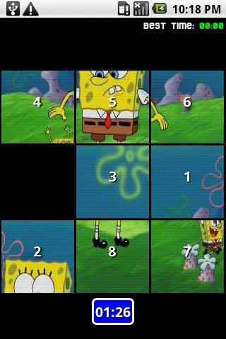 SpongeBob Slide Puzzle Android Brain & Puzzle