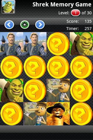 Shrek Memory Game Android Casual