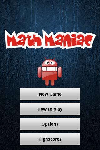 Math Maniac Android Brain & Puzzle