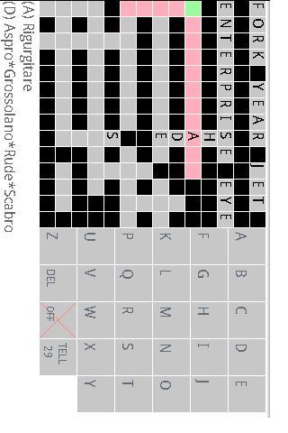 Italian toEnglish crossword