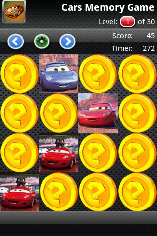 Cars Memory Game Android Casual