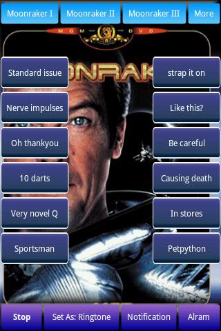 Jamesbond Moonraker Soundboard Android Cards & Casino