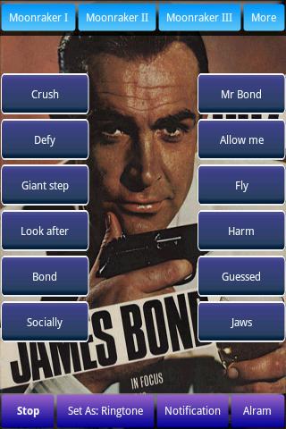 Jamesbond Moonraker Soundboard Android Cards & Casino