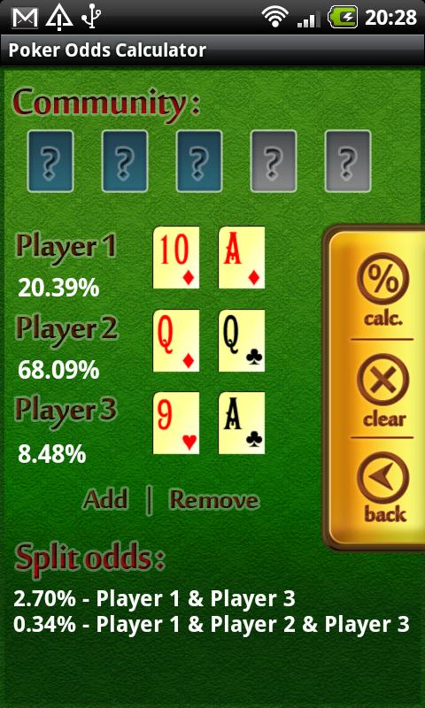 Poker Odds Calculator Android Cards & Casino