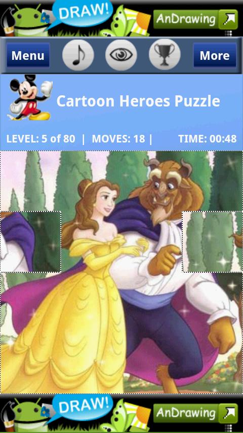 Cartoon Heroes Puzzle Android Brain & Puzzle