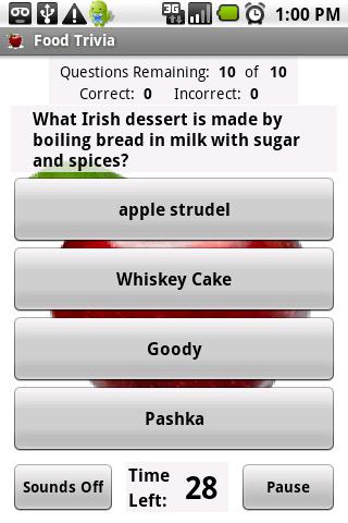 Food Trivia Android Brain & Puzzle
