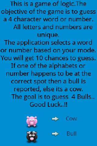 Bulls and Cows (Beta) Android Brain & Puzzle