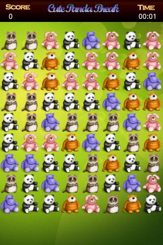 Cute Panda Break Android Brain & Puzzle