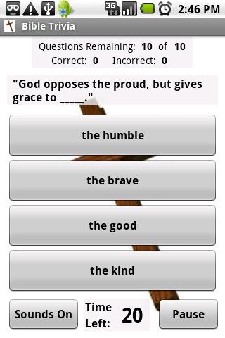 Bible Trivia Android Brain & Puzzle