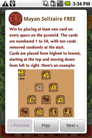 Mayan Solitaire card game Android Cards & Casino