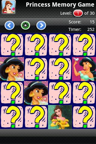 Princess Memory Game Android Casual