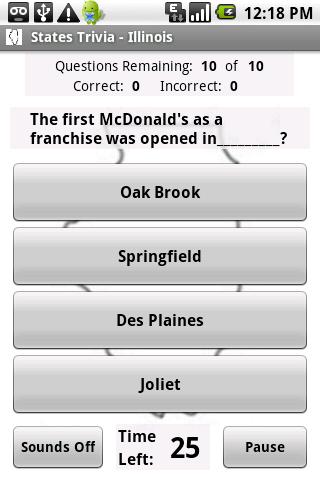 States Trivia – Illinois Android Brain & Puzzle