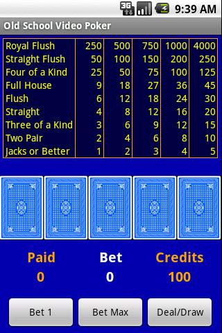 Lite Old School Video Poker Android Cards & Casino