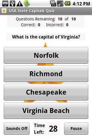 USA State Capitals Quiz Android Brain & Puzzle