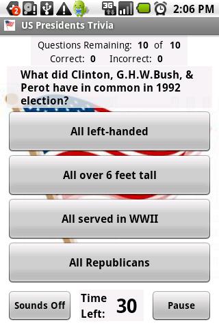US Presidents Trivia Android Brain & Puzzle