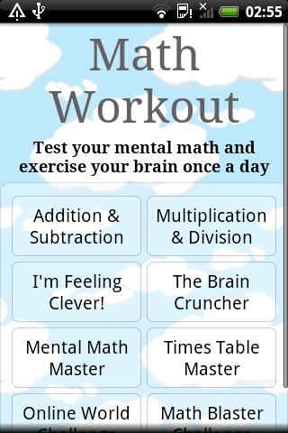 Math Workout Plus Android Brain & Puzzle