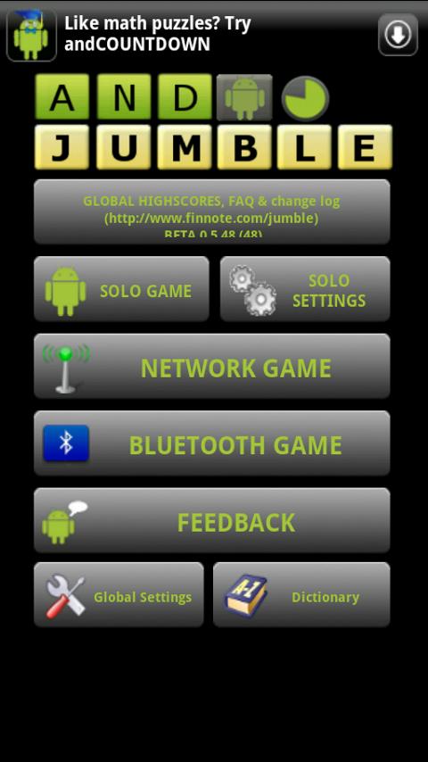 andJUMBLE!  (BETA) Android Brain & Puzzle