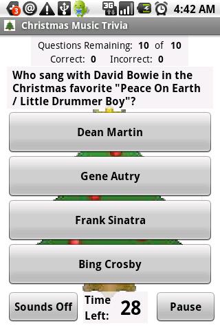 Christmas Music Trivia Android Brain & Puzzle