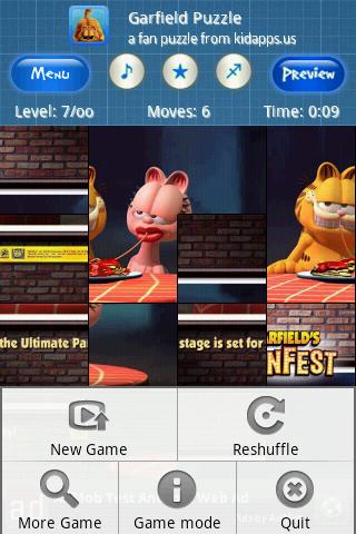 Garfield Puzzle Android Casual