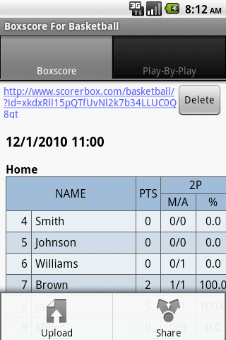 Boxscore For Basketball Android Sports Games