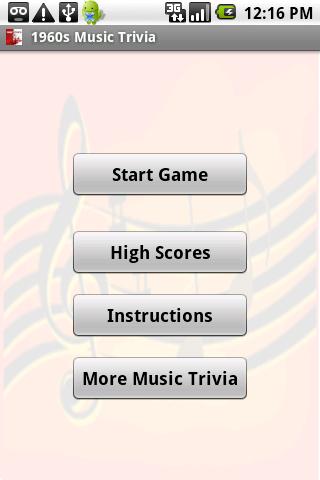 1960s Music Trivia Android Brain & Puzzle