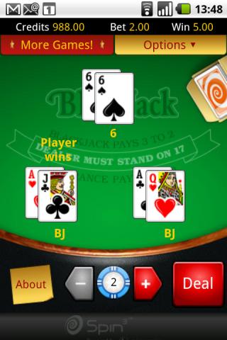 Blackjack – Spin3 Android Cards & Casino