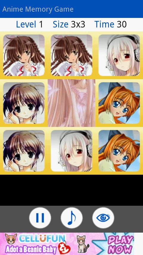 Anime Memory Game Android Casual