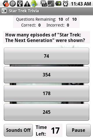 TV Trivia: Star Trek Android Brain & Puzzle