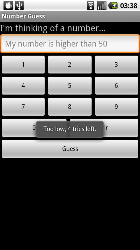 Number Guess Android Brain & Puzzle