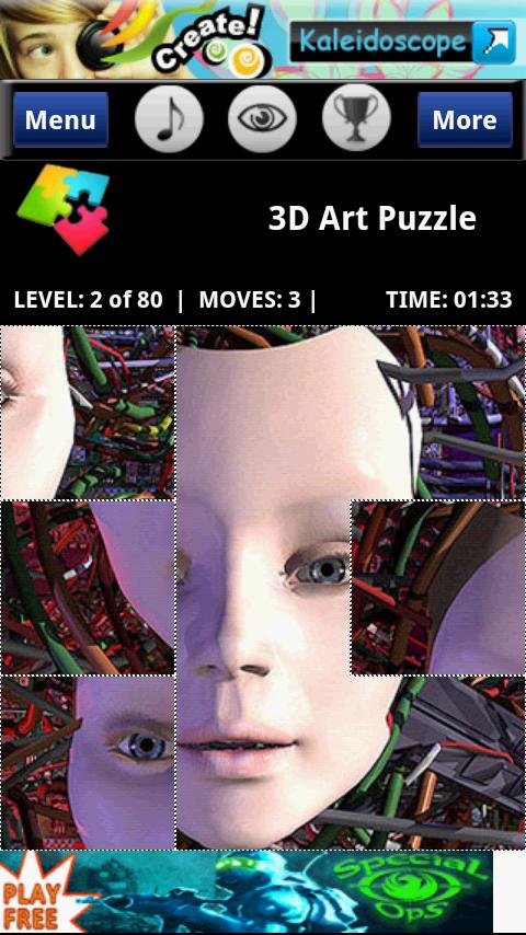 3D Art Puzzle Android Brain & Puzzle