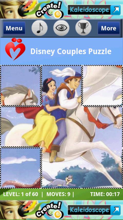 Disney Couples Puzzle Android Cards & Casino