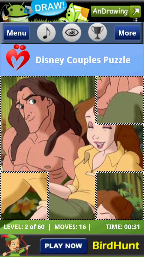 Disney Couples Puzzle Android Cards & Casino