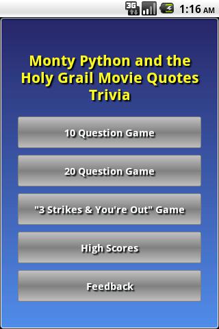 Monty Python Holy Grail Trivia