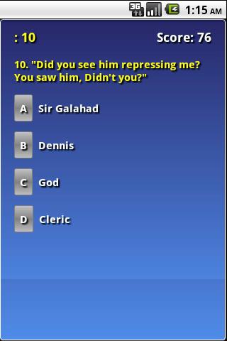 Monty Python Holy Grail Trivia Android Casual