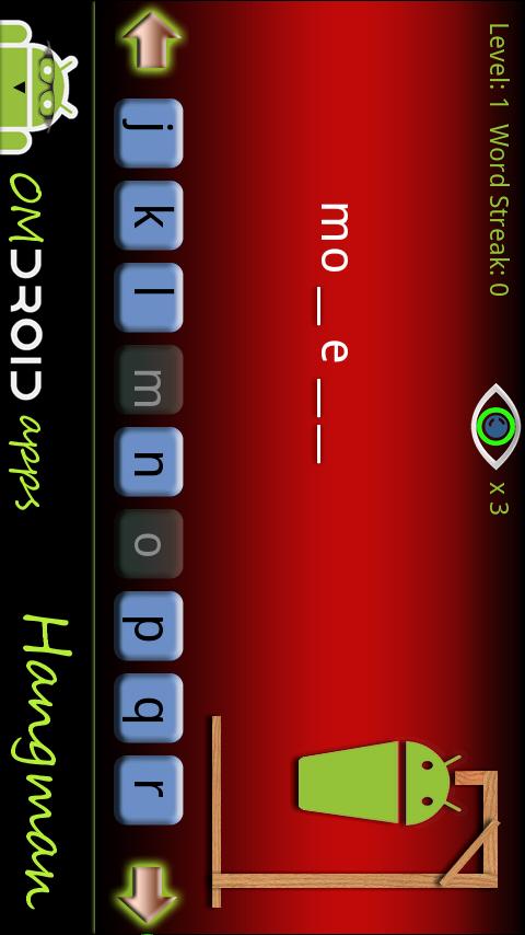 Omdroid Advanced Hangman Android Brain & Puzzle