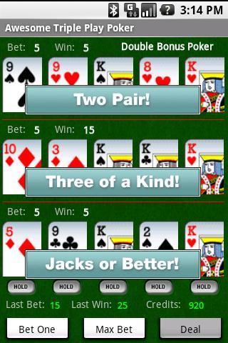 Awesome Triple Video Poker Pro