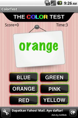 The Color Test Android Brain & Puzzle