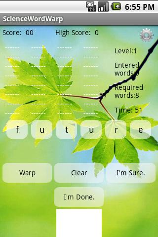 Word Warp Science Android Brain & Puzzle