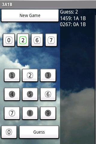 3A1B Four Number Guessing Android Brain & Puzzle