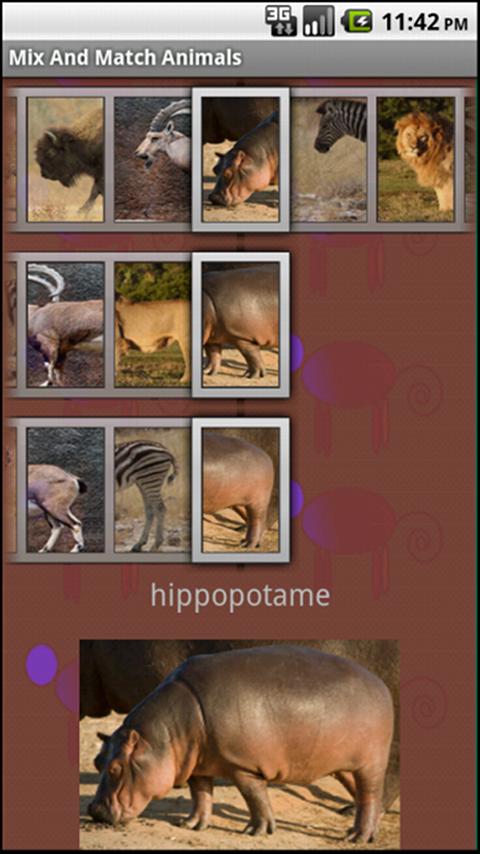 Mix And Match Animals Android Brain & Puzzle