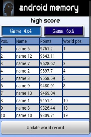 Android Memory Android Brain & Puzzle