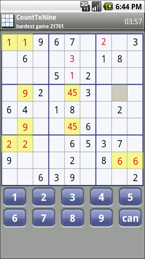 CountToNine Sudoku Android Brain & Puzzle