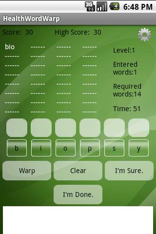 Word Warp Food Android Brain & Puzzle