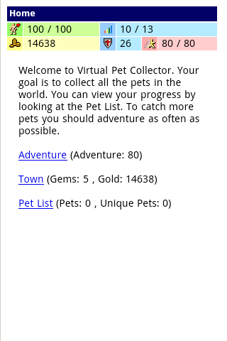 Virtual Pet Collector